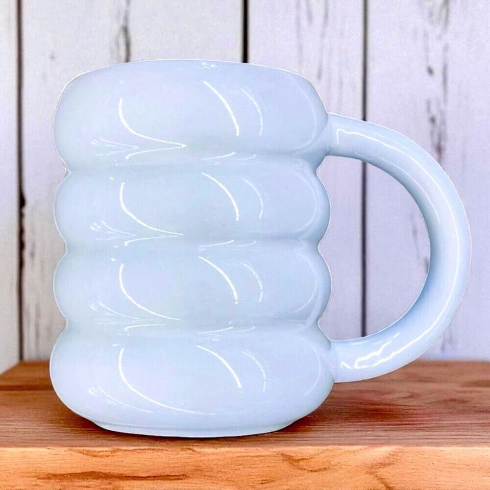 New 16oz White Stoneware You're Purrfect Mug Room Essentials round ridged design